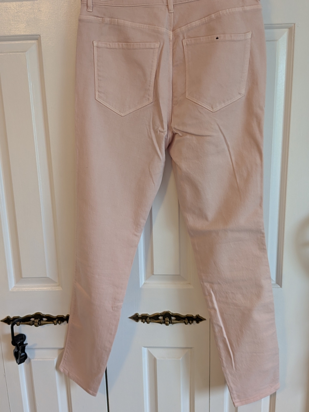 Massimo Dutti Pale Pink Jeans with Branded Button